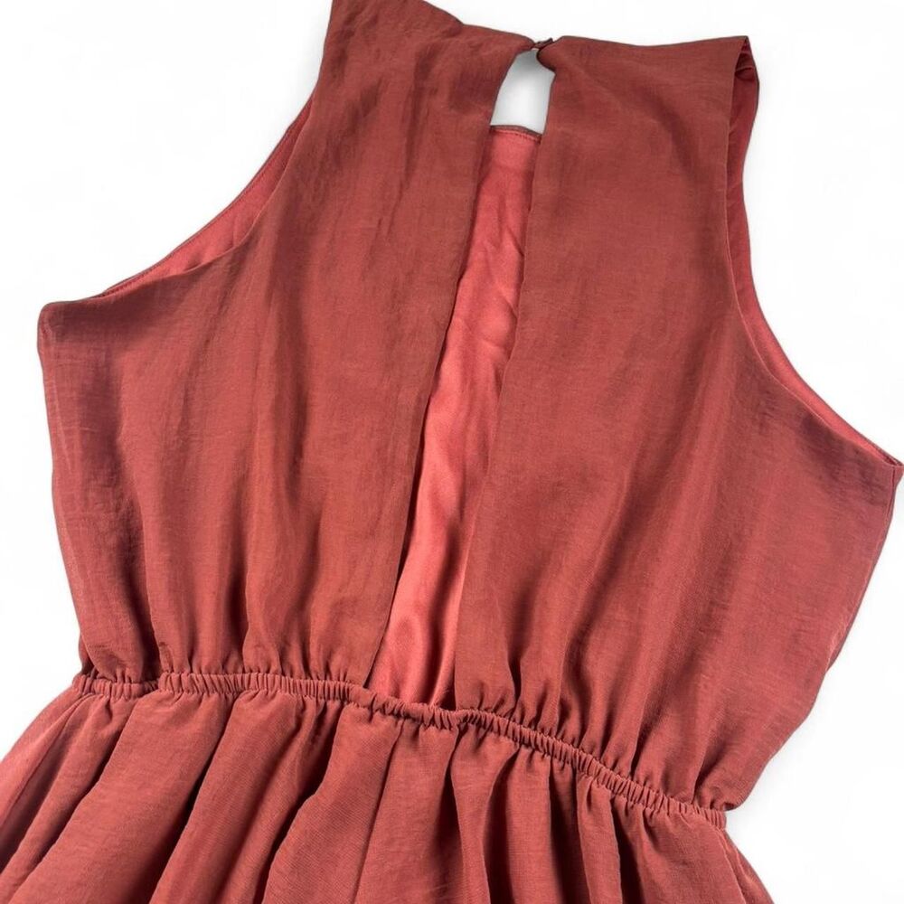 Final Touch Women’s Burnt Orange Romper Cut-Out Back Size Large - Picture 7 of 7
